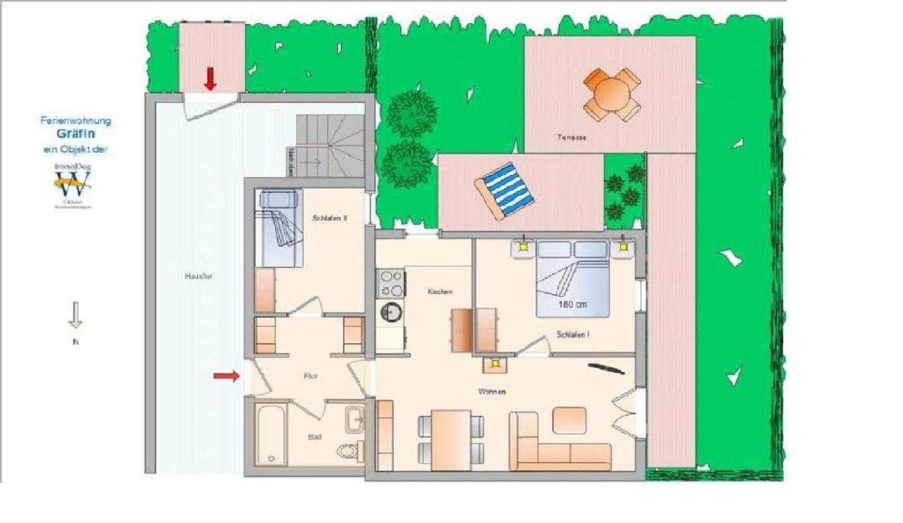 Wangerrose - Familienwohnung Fuer Gross Und Klein Und Hundefreunde Wangerooge Dış mekan fotoğraf
